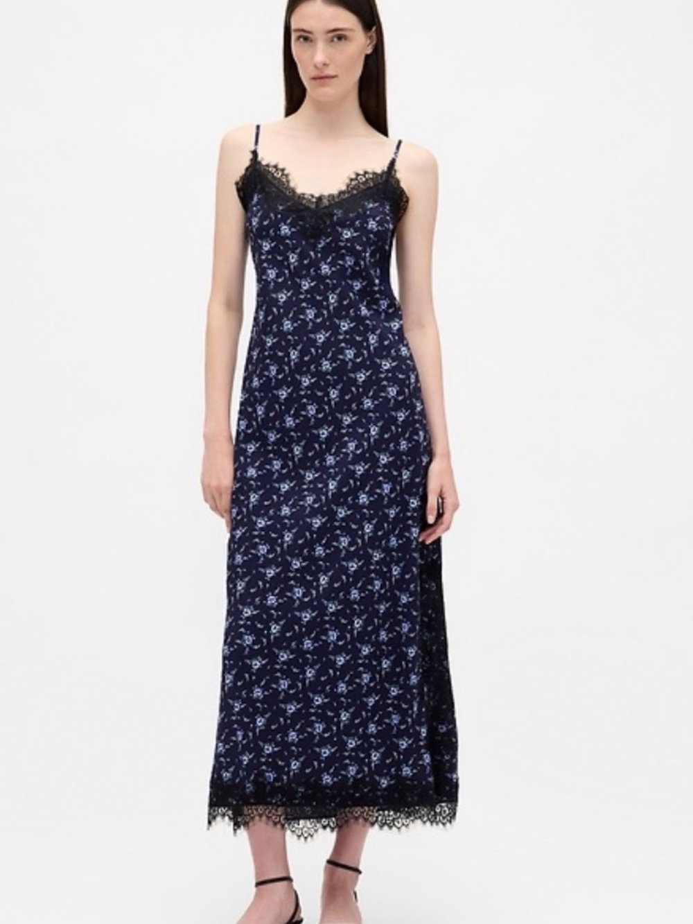 NWT GAP Lace-Trim Maxi Slip Dress- size M